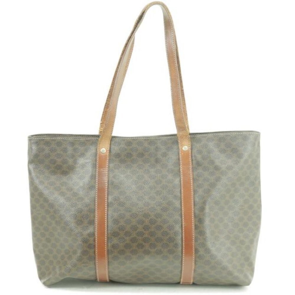 Céline Brown Monogram Macadam Tote Bag  16CK855